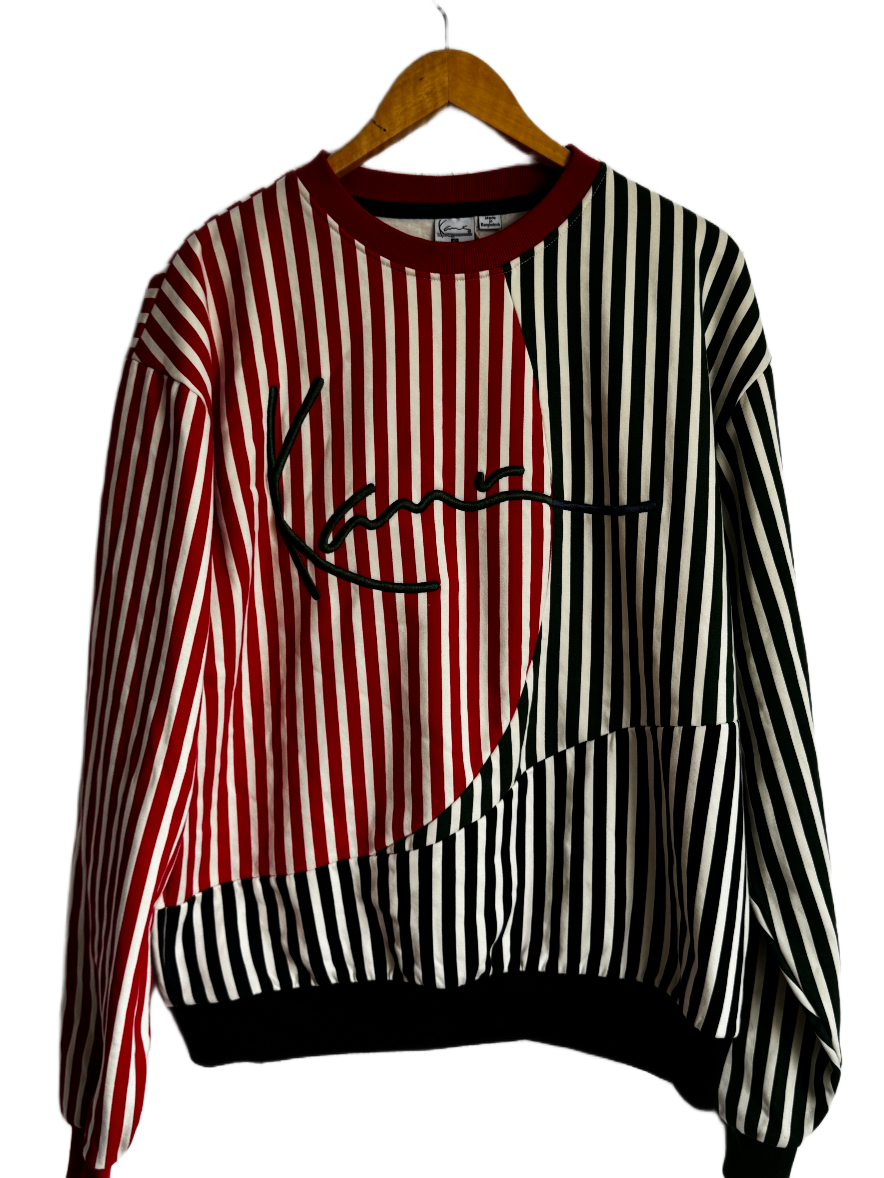 Karl Kani Striped Crewneck Sweatshirt - Size Small