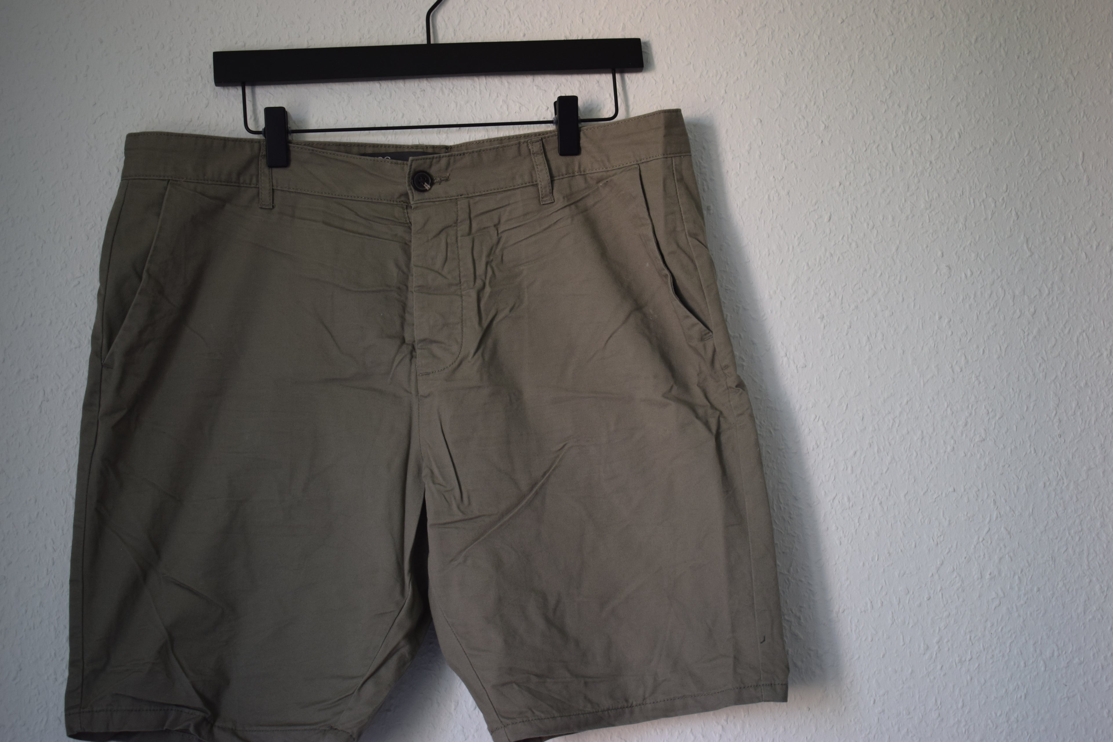 Casual Olive Green Chino Shorts