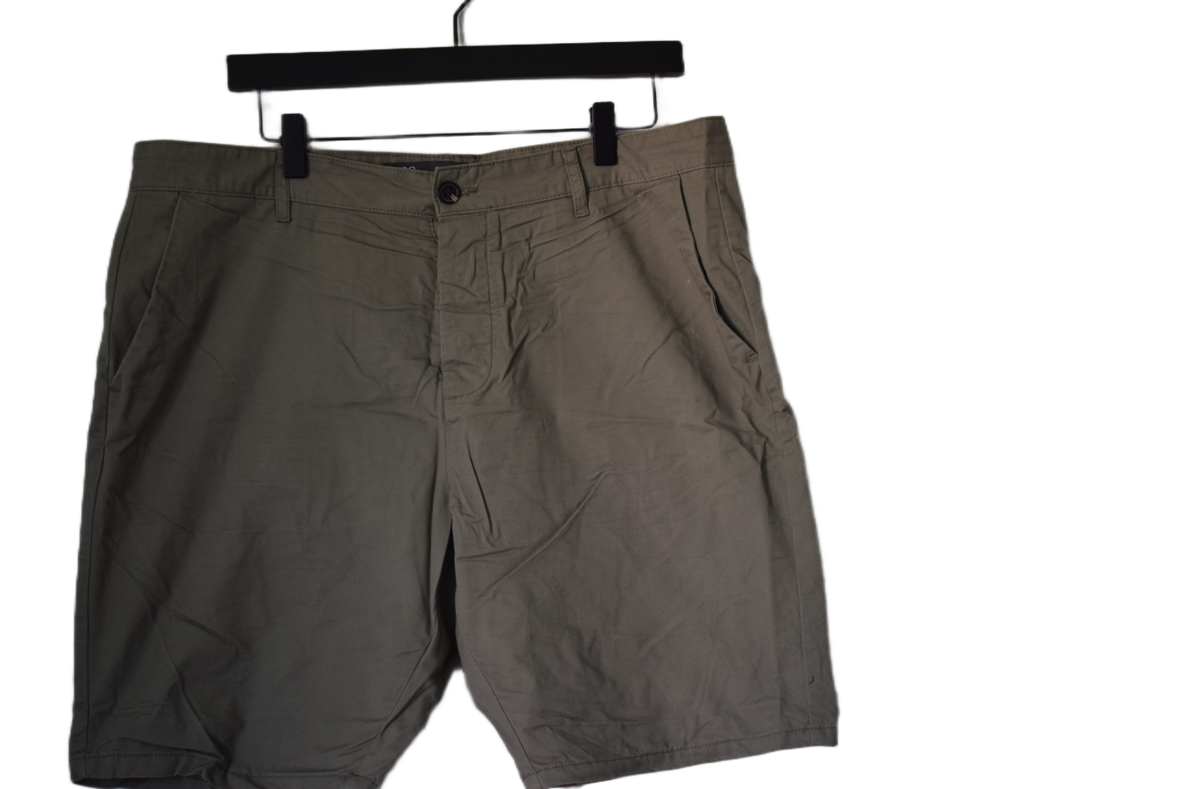 Casual Olive Green Chino Shorts