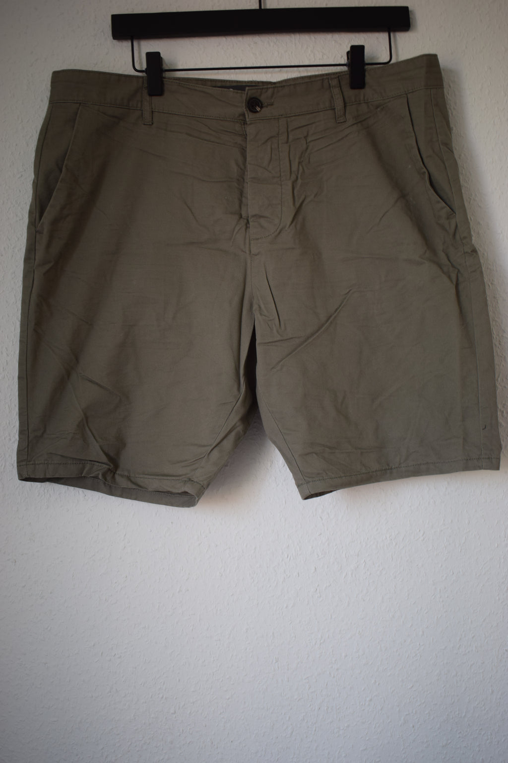 Casual Olive Green Chino Shorts