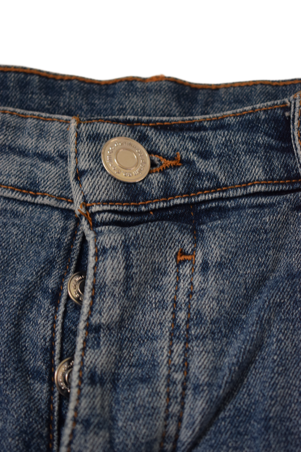 Blue Distressed Denim Shorts