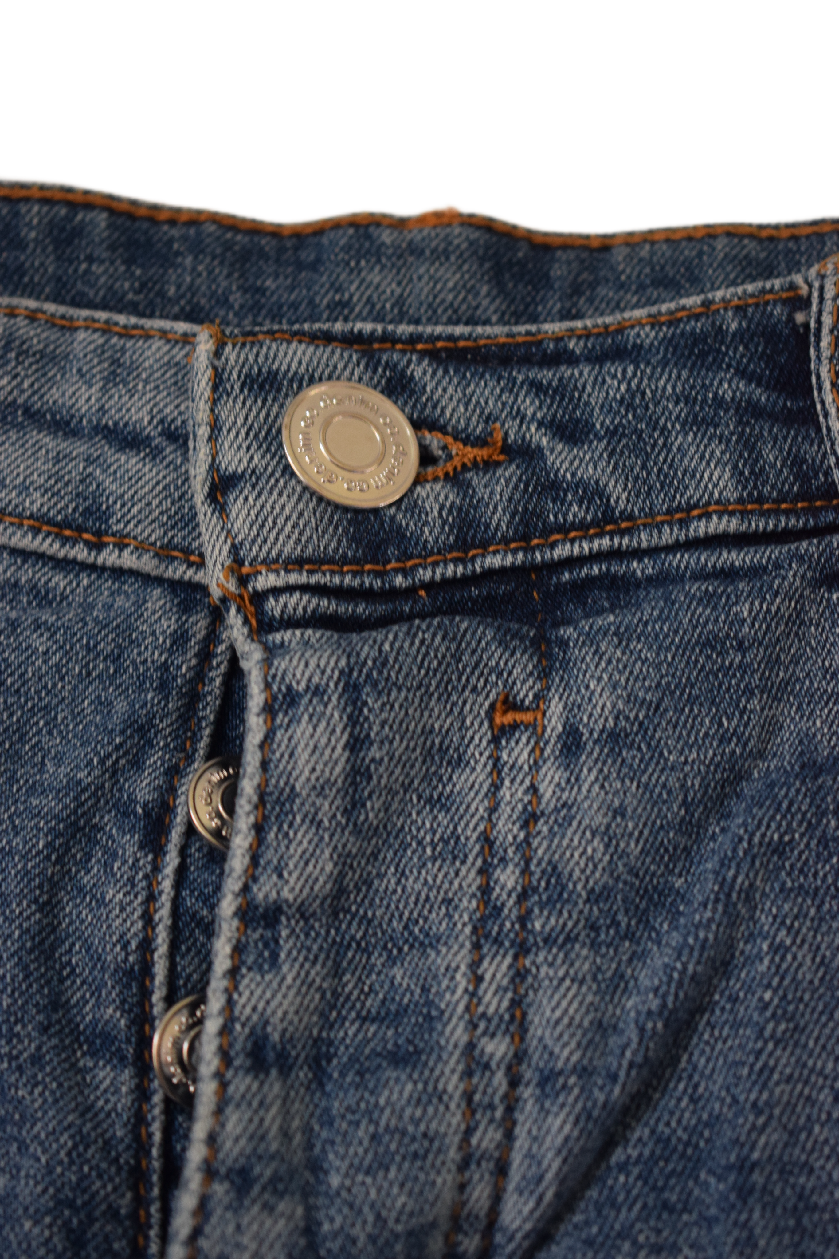 Blue Distressed Denim Shorts