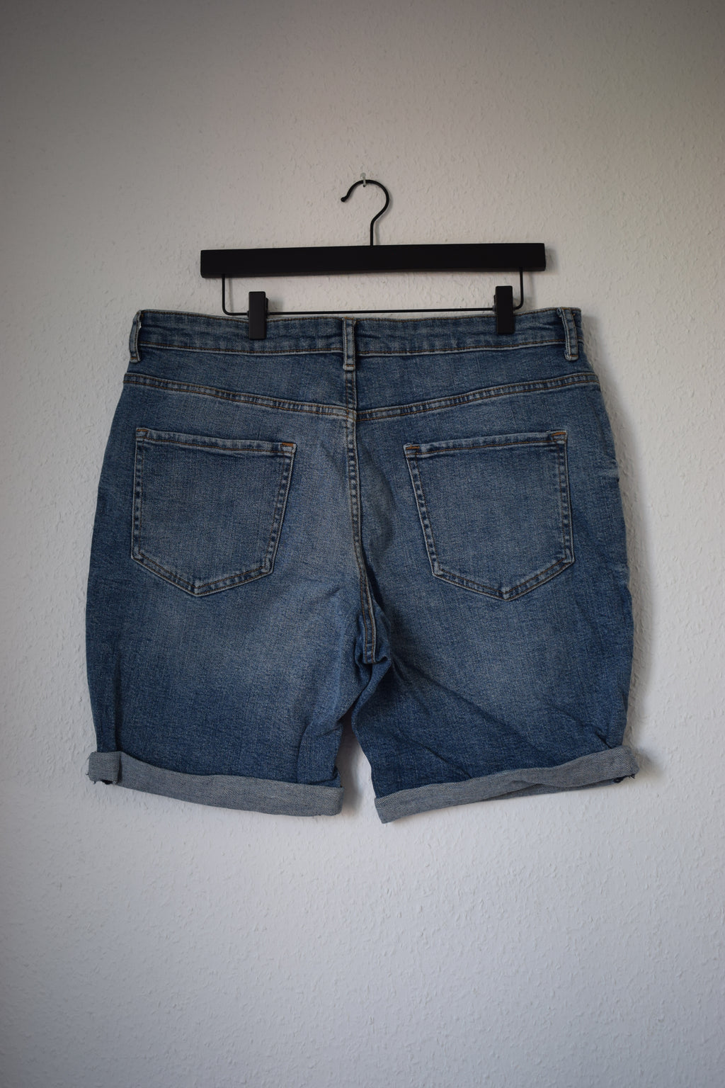 Blue Distressed Denim Shorts