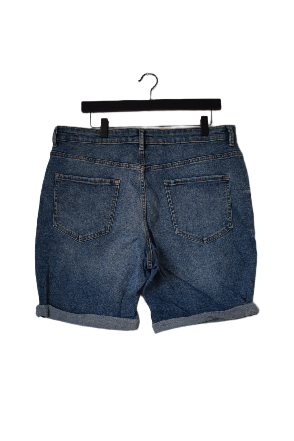 Blue Distressed Denim Shorts