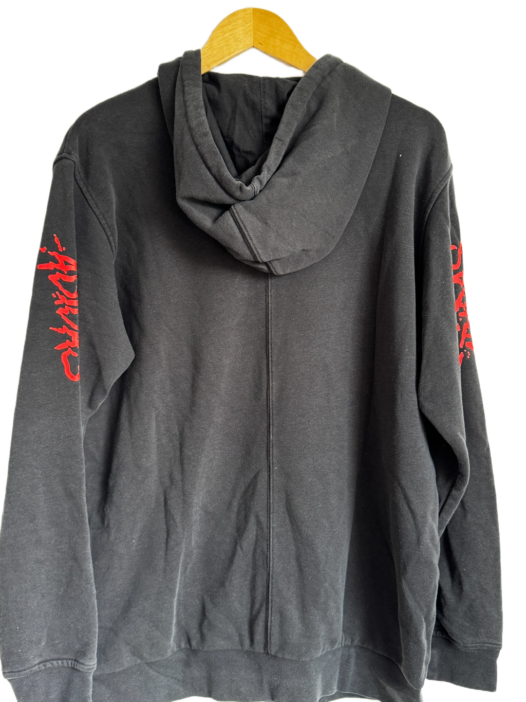 Adidas Trefoil Hoodie - Black with Floral Graphic Print- M