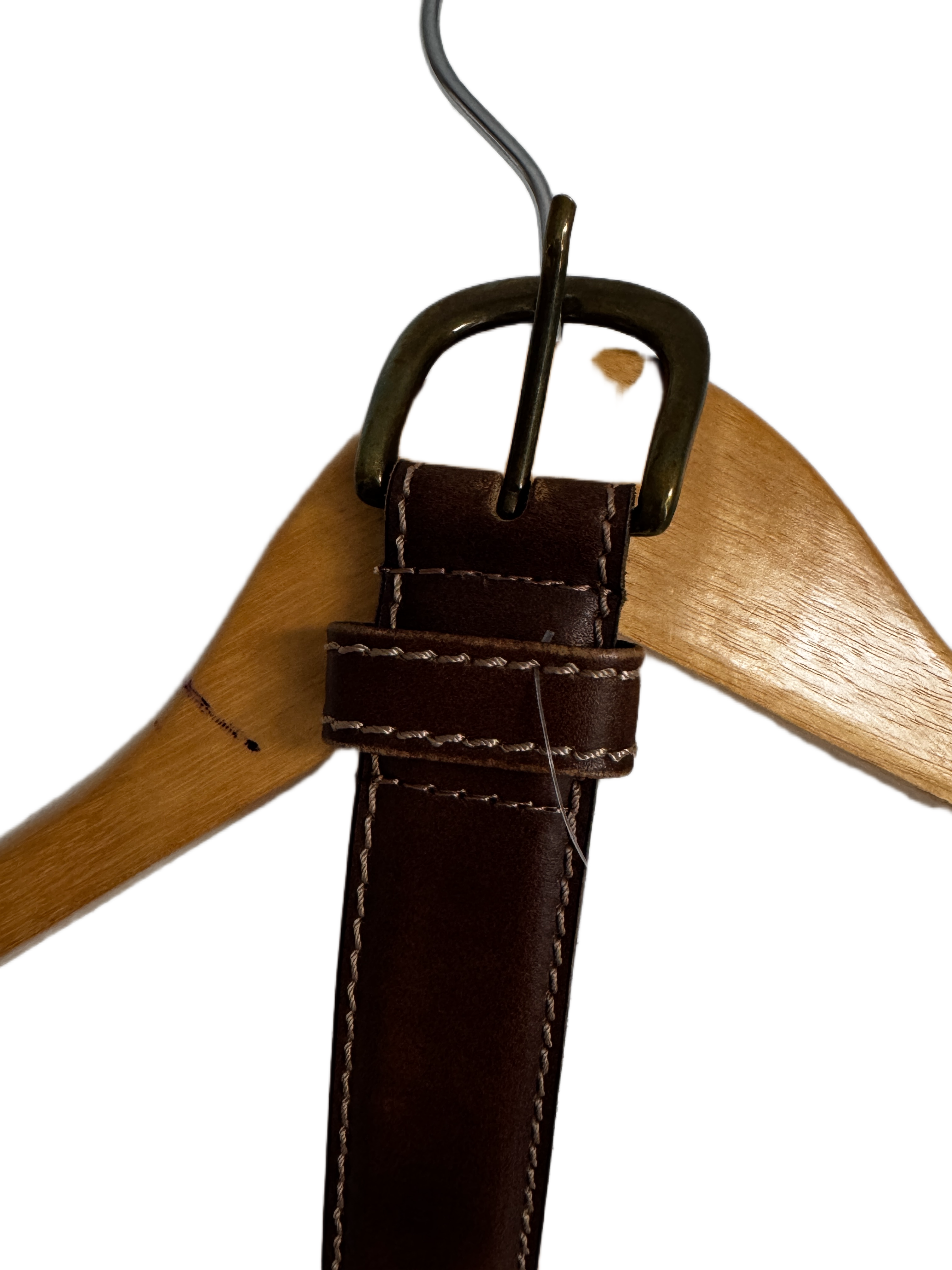 Genuine Leather Belt - Dark Brown- 95