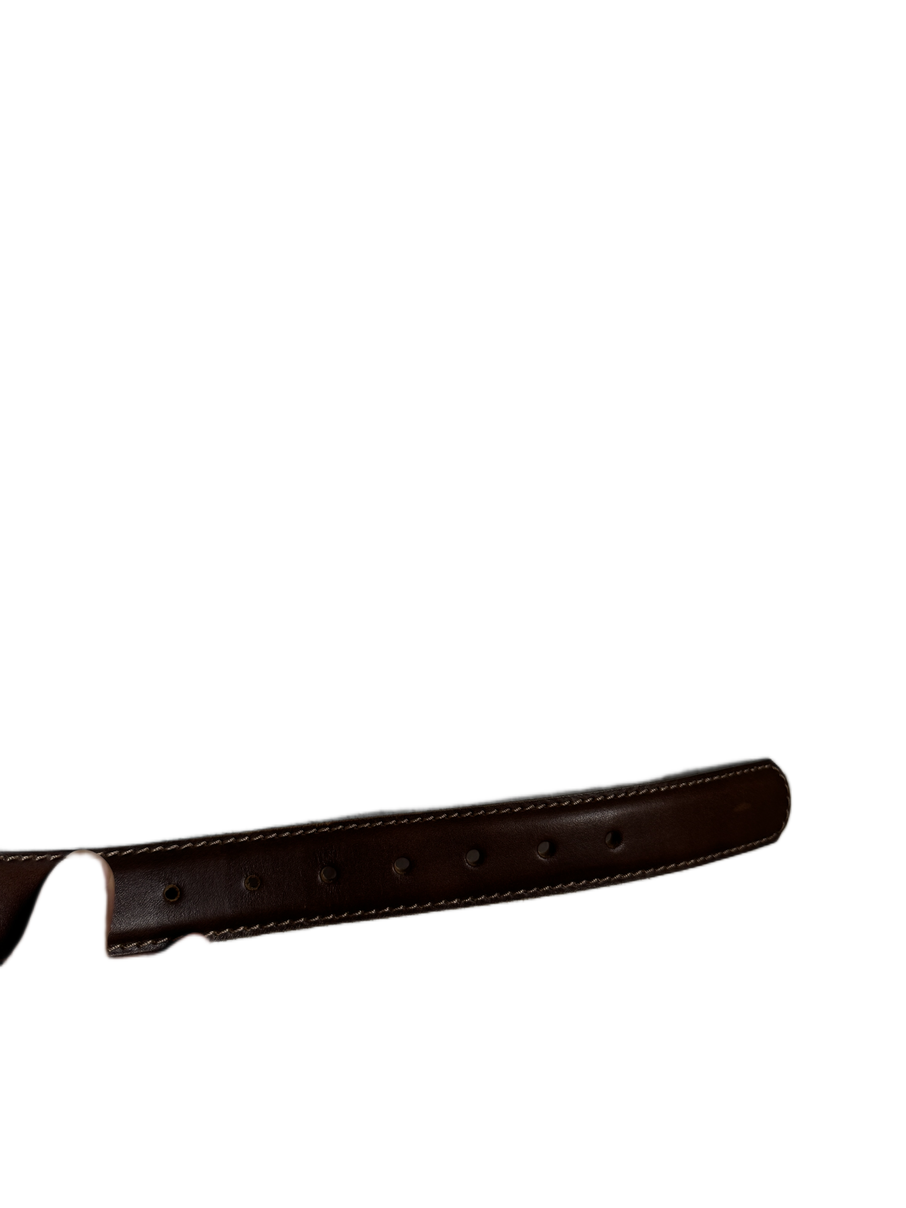 Genuine Leather Belt - Dark Brown- 95