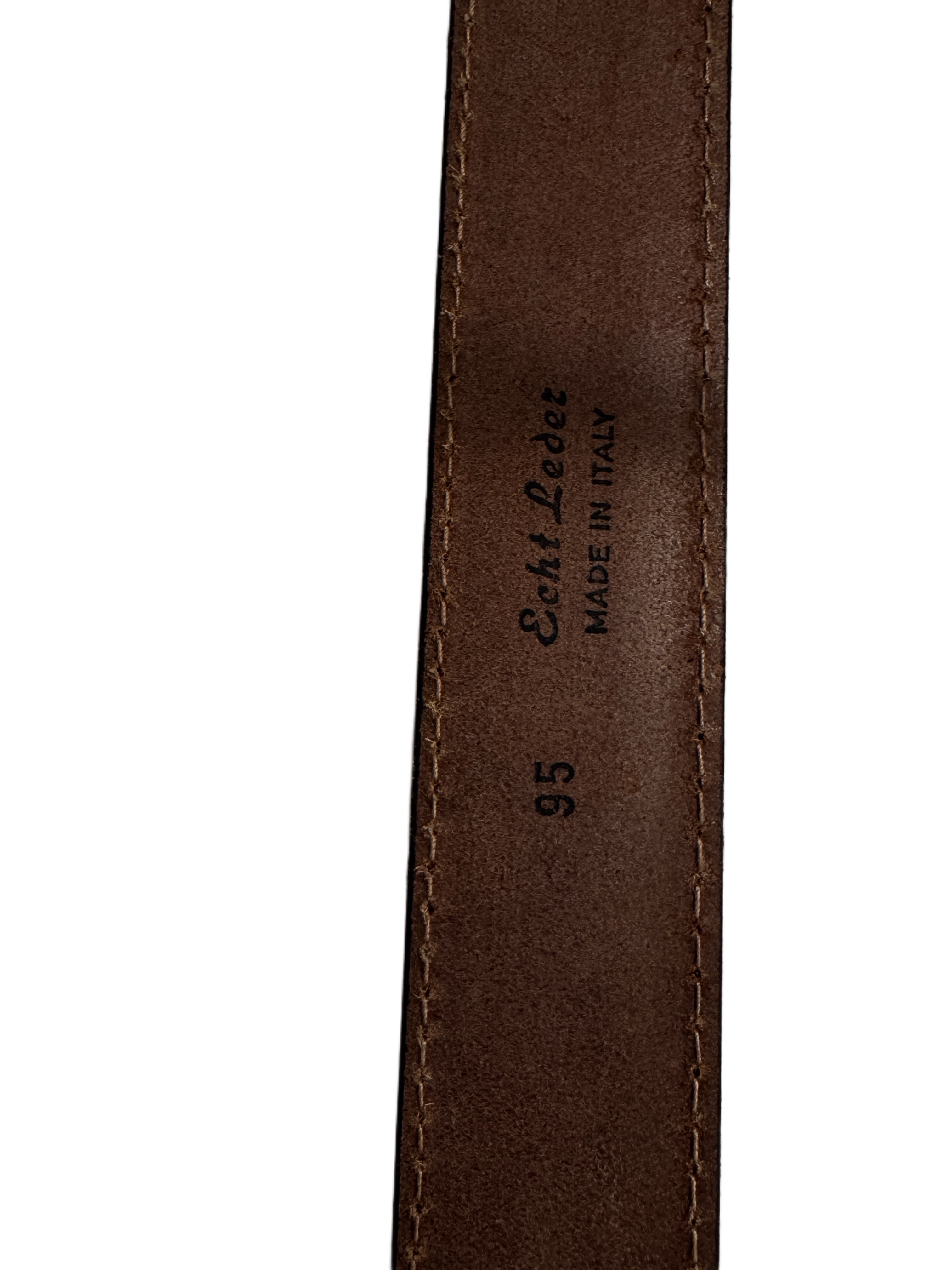 Genuine Leather Belt - Dark Brown- 95