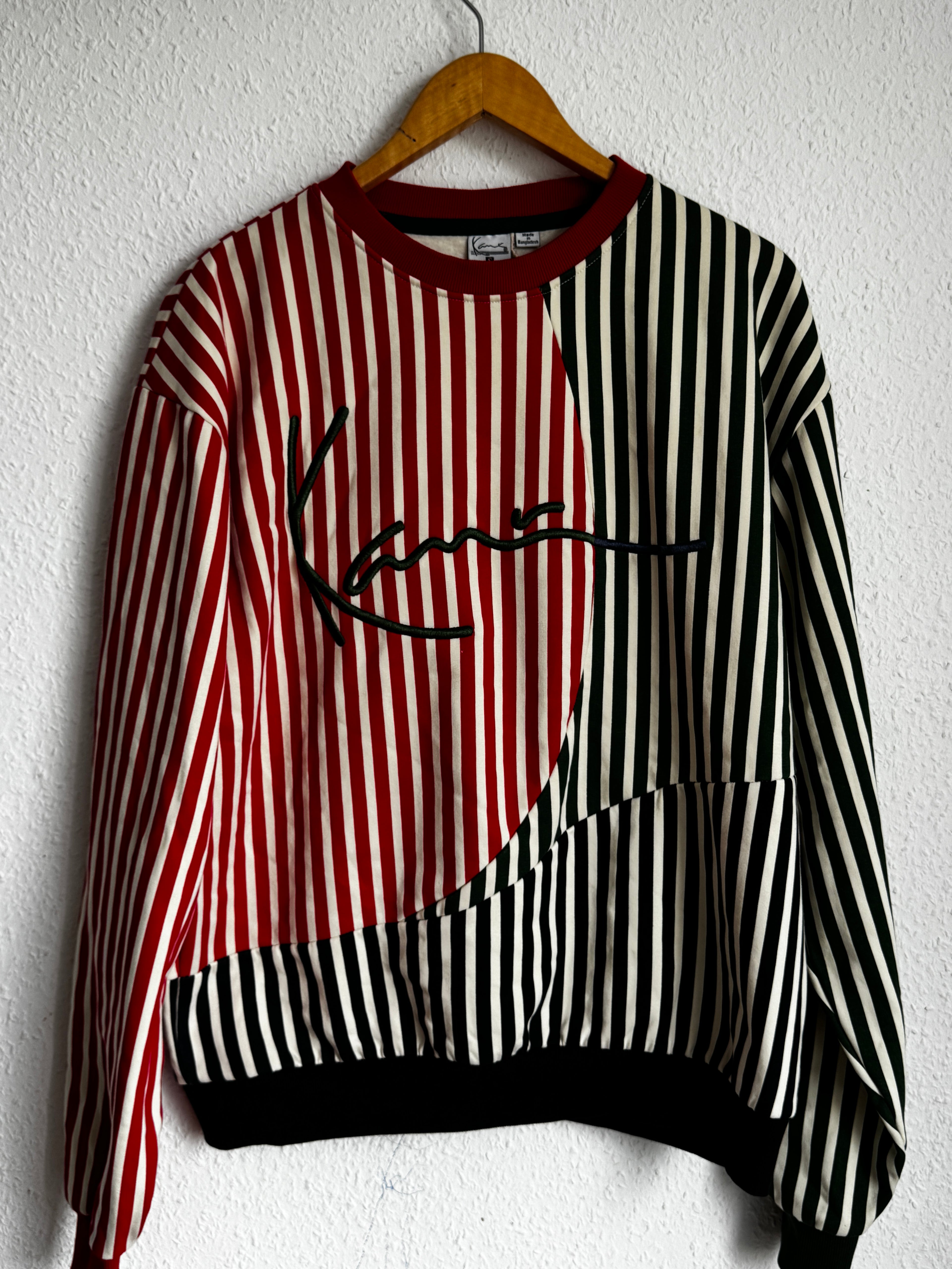 Karl Kani Striped Crewneck Sweatshirt - Size Small