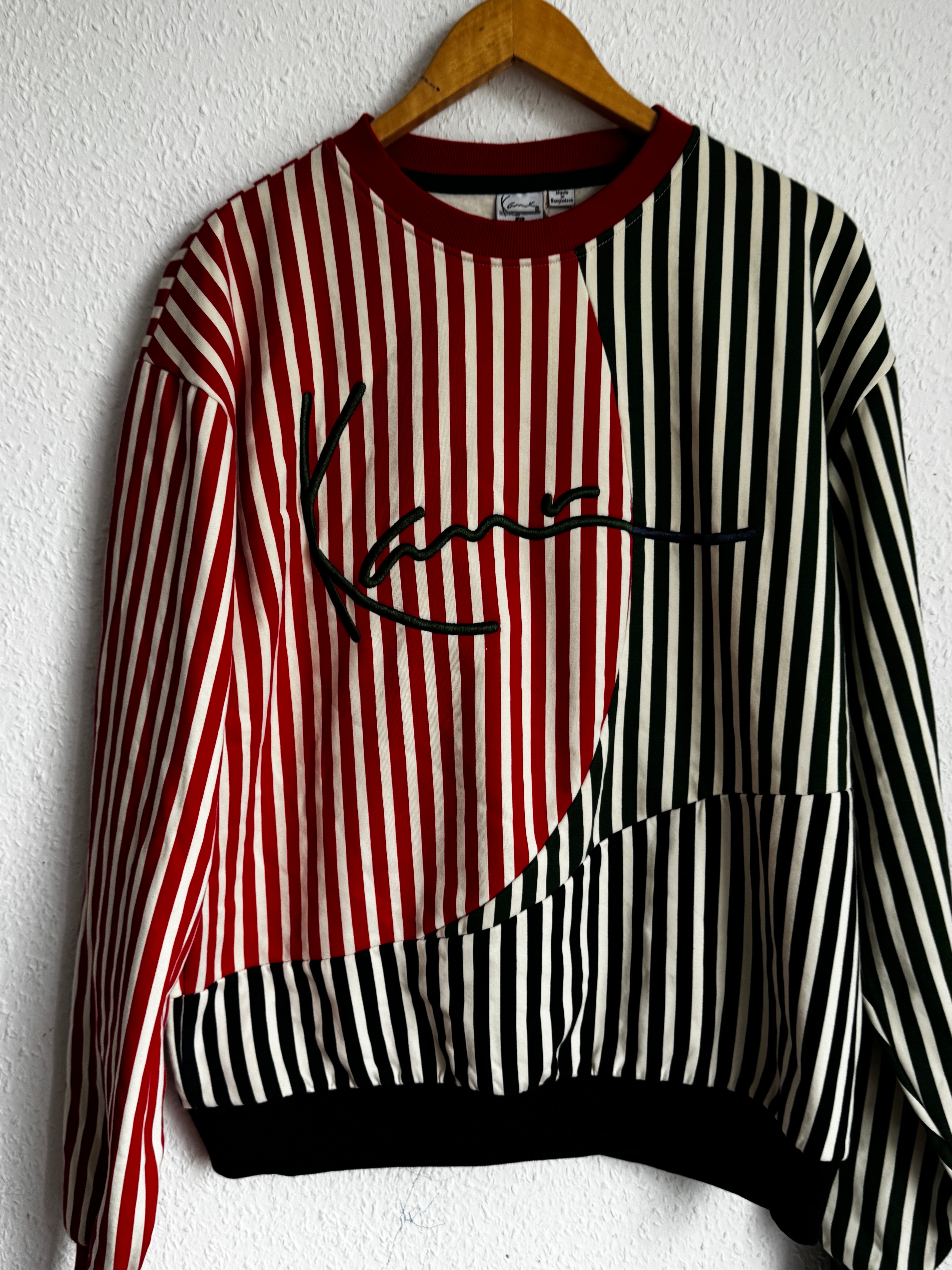 Karl Kani Striped Crewneck Sweatshirt - Size Small