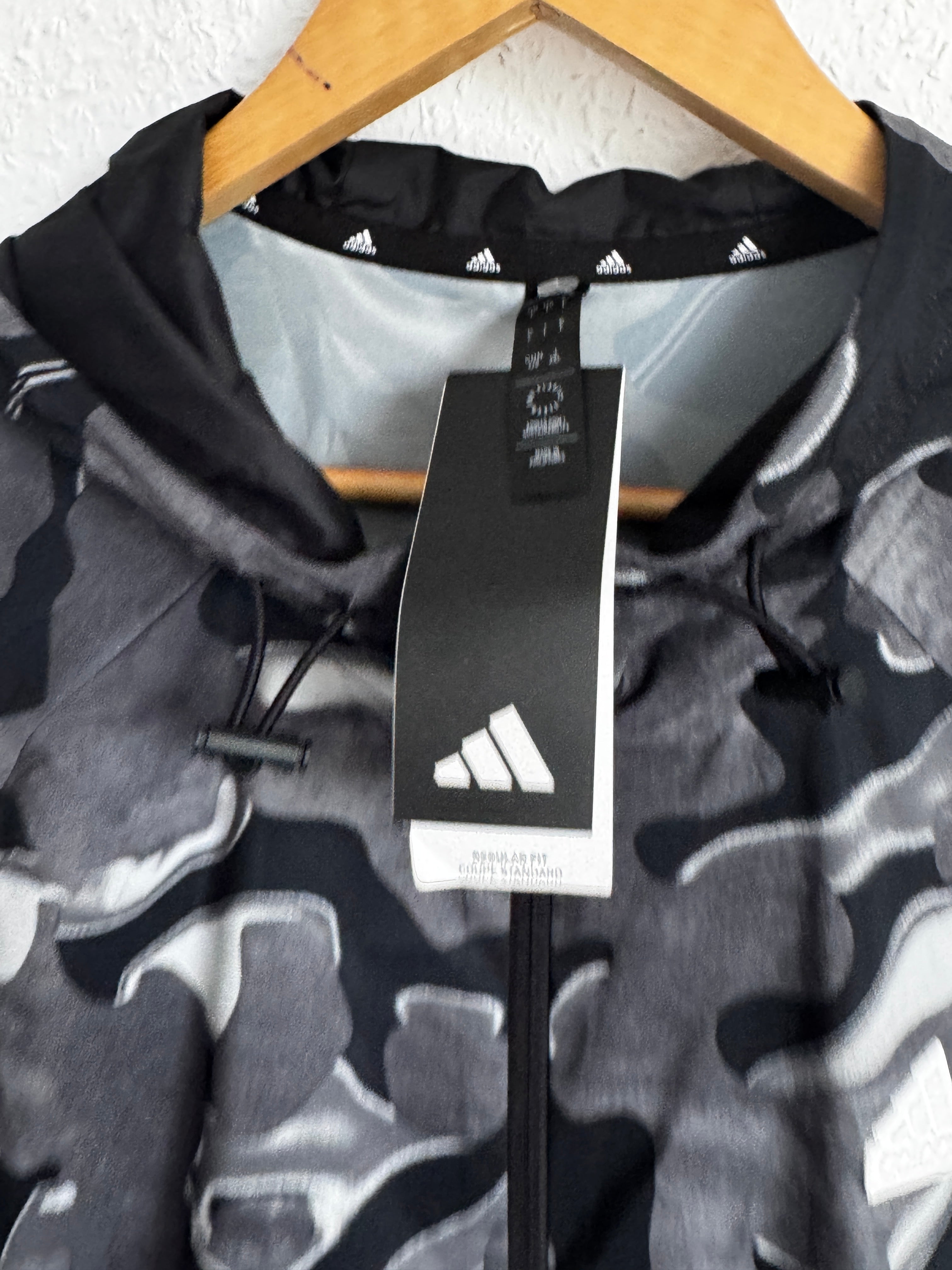 Men's Adidas Black Camo Windbreaker/Track Jacket