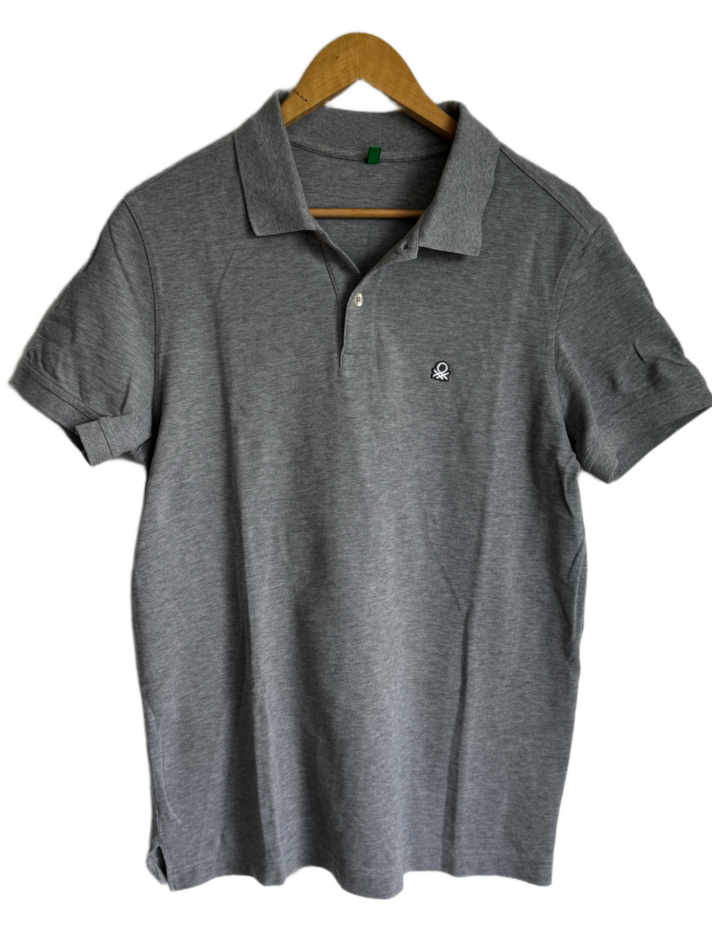 Men's Grey United Colors of Benetton Polo Shirt