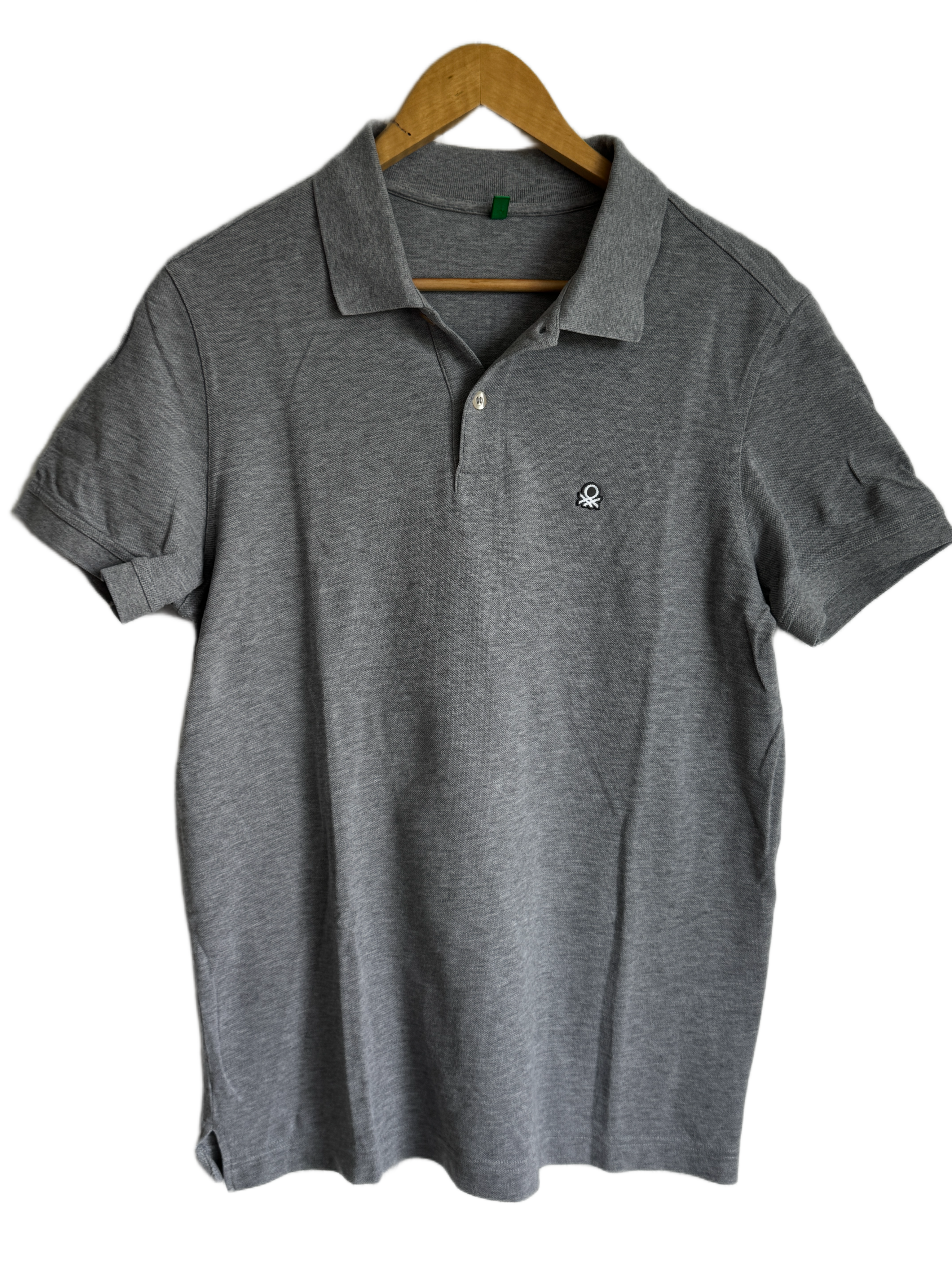 Men's Grey United Colors of Benetton Polo Shirt