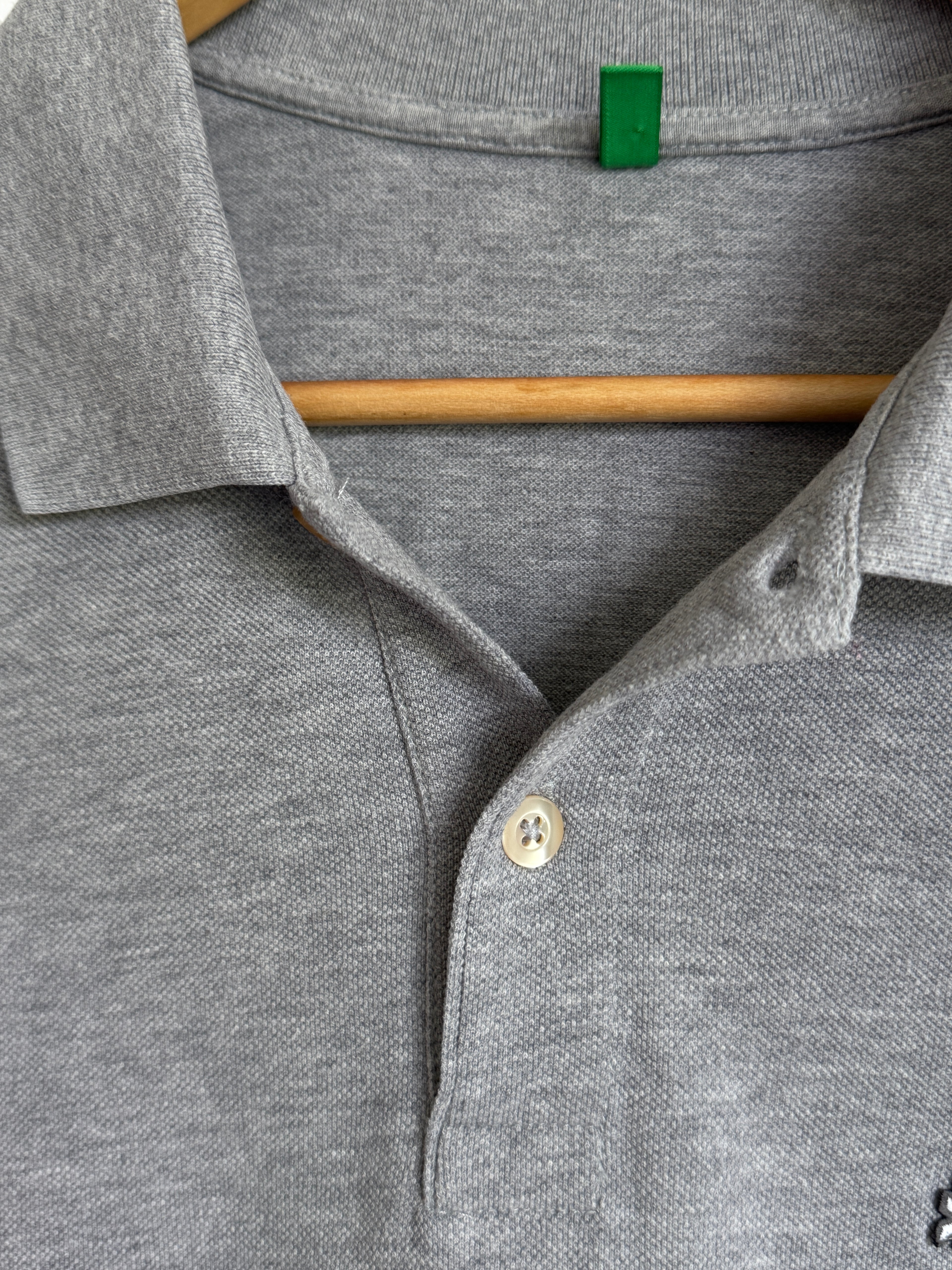 Men's Grey United Colors of Benetton Polo Shirt