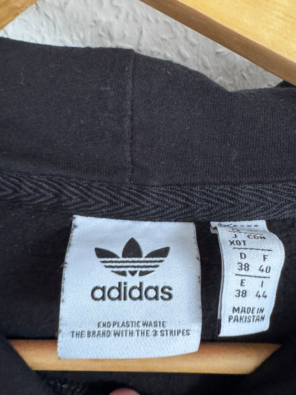 Adidas Black Hoodie with Trefoil Logo