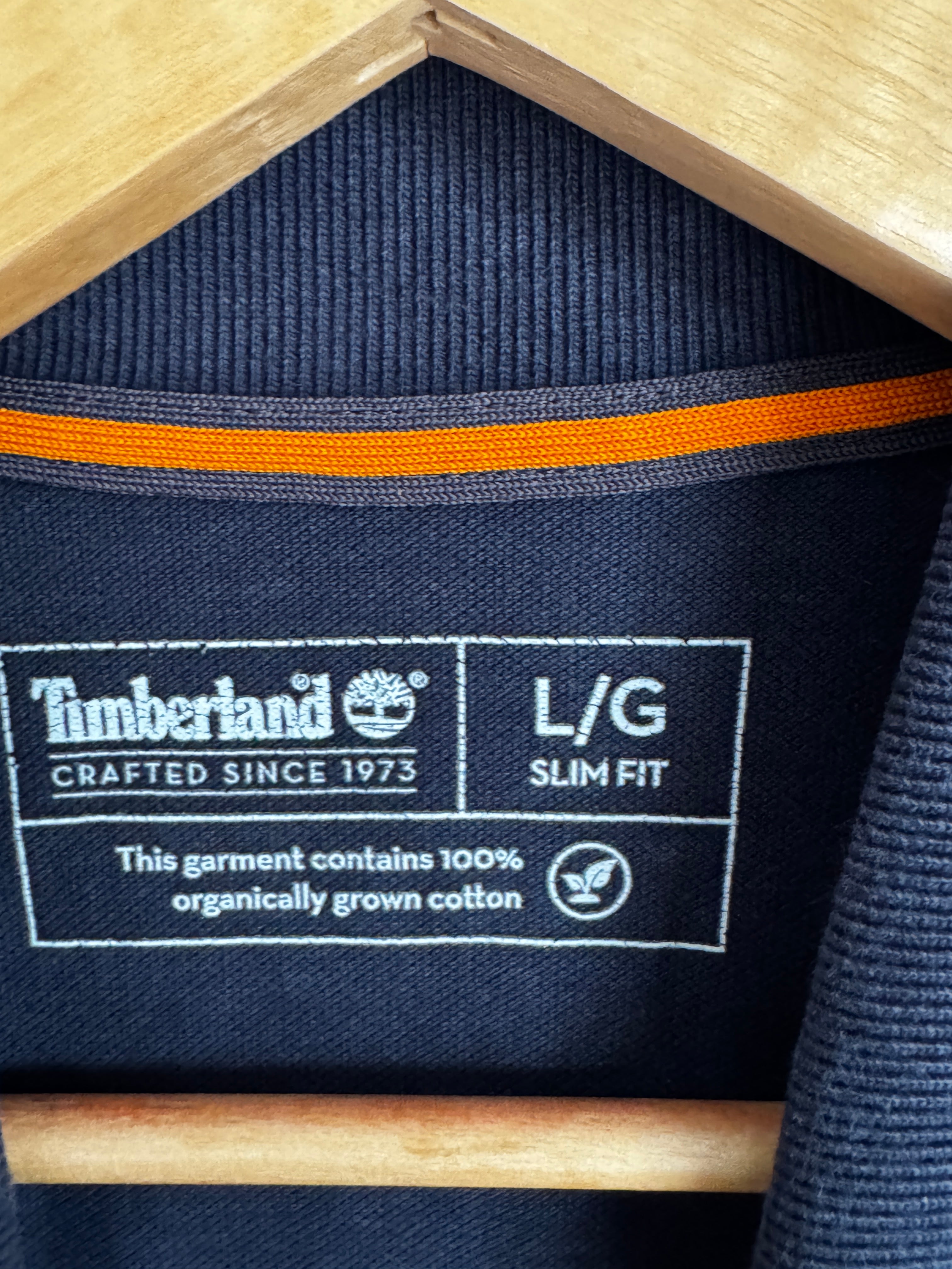 Men's Timberland Navy Polo Shirt - L/G Slim Fit - 100% Organic Cotton