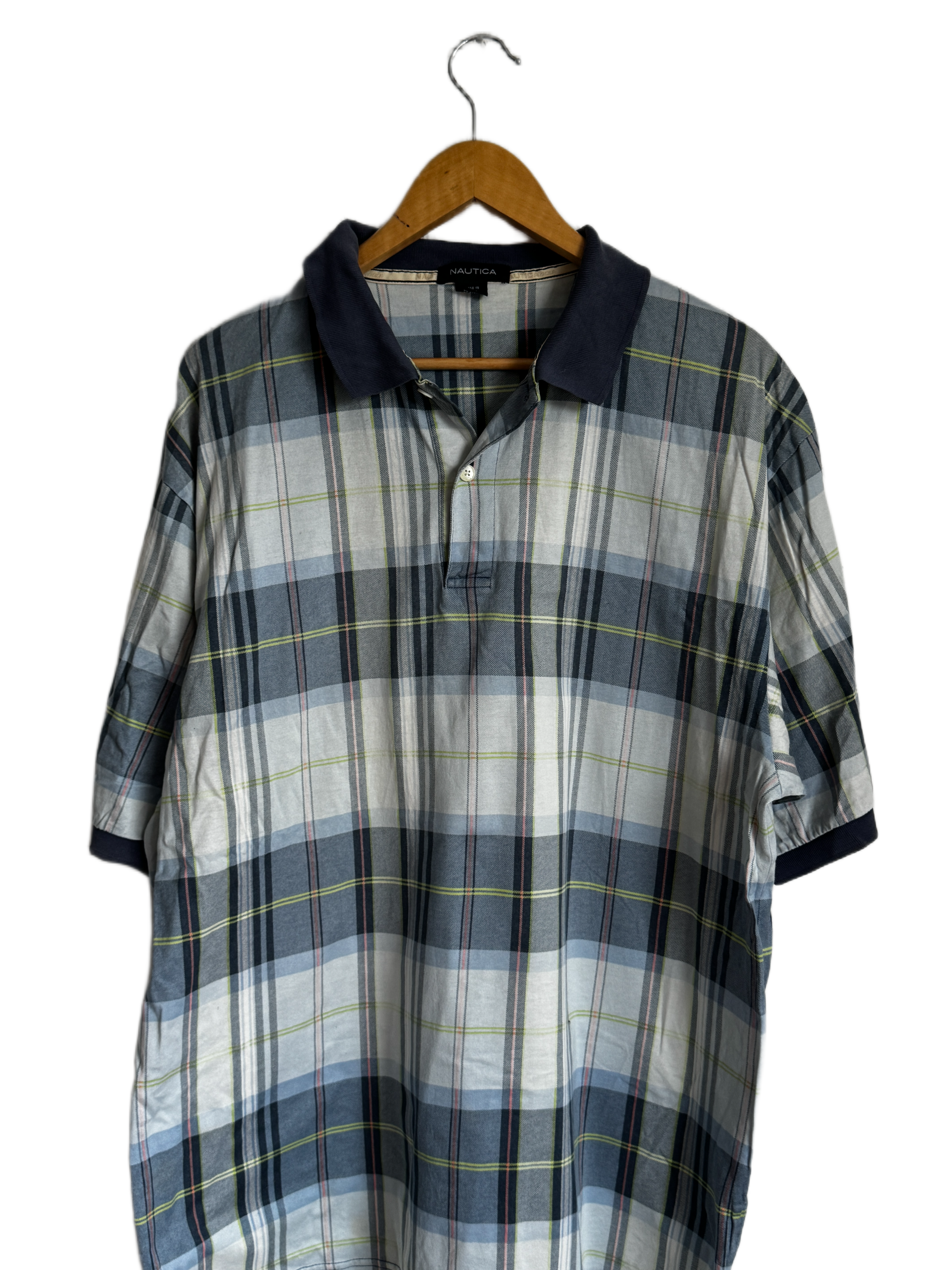 Nautica Plaid Polo Shirt - Size XL