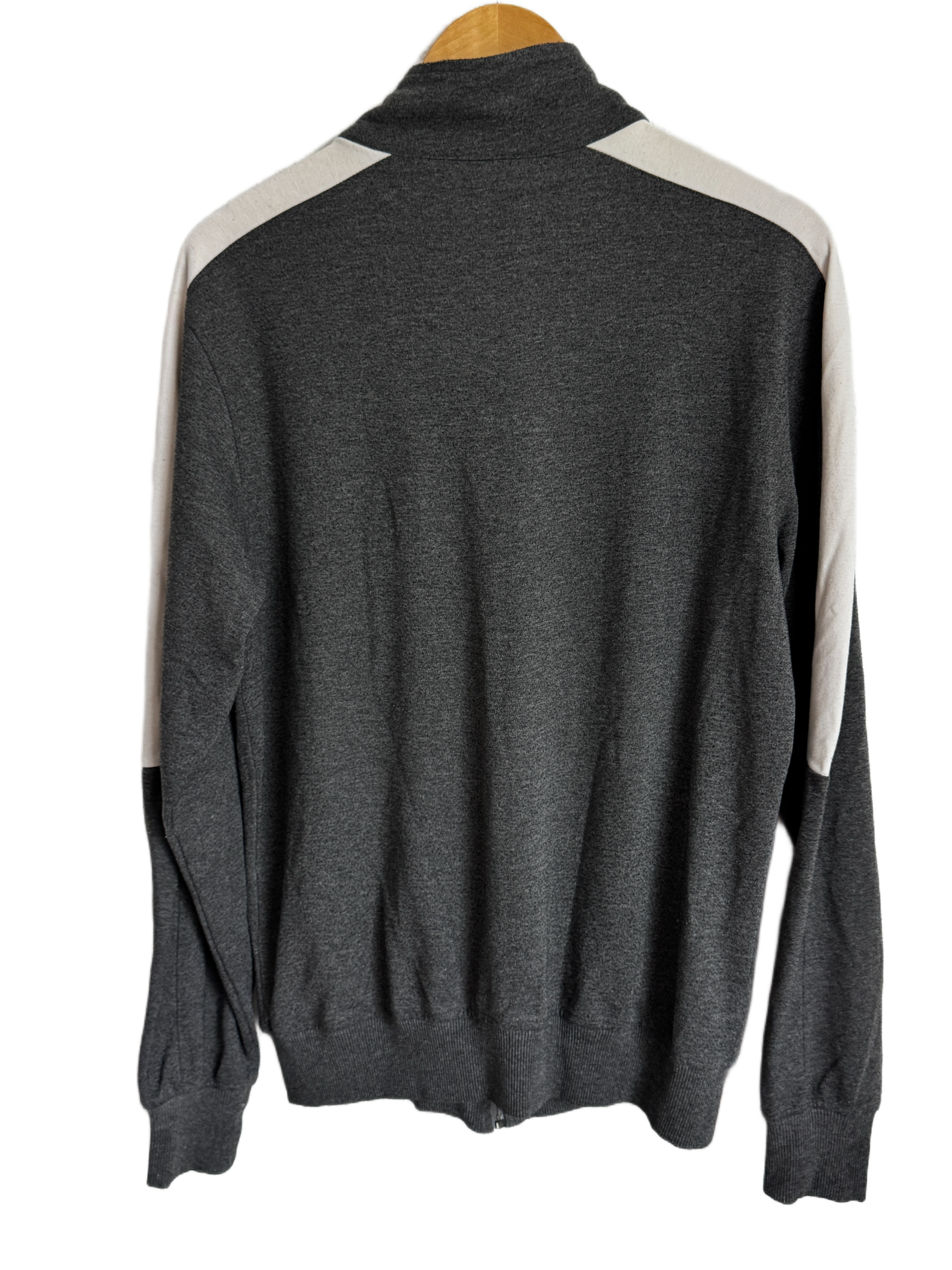 FILA Dark Gray Full-Zip Track Jacket with White Stripes