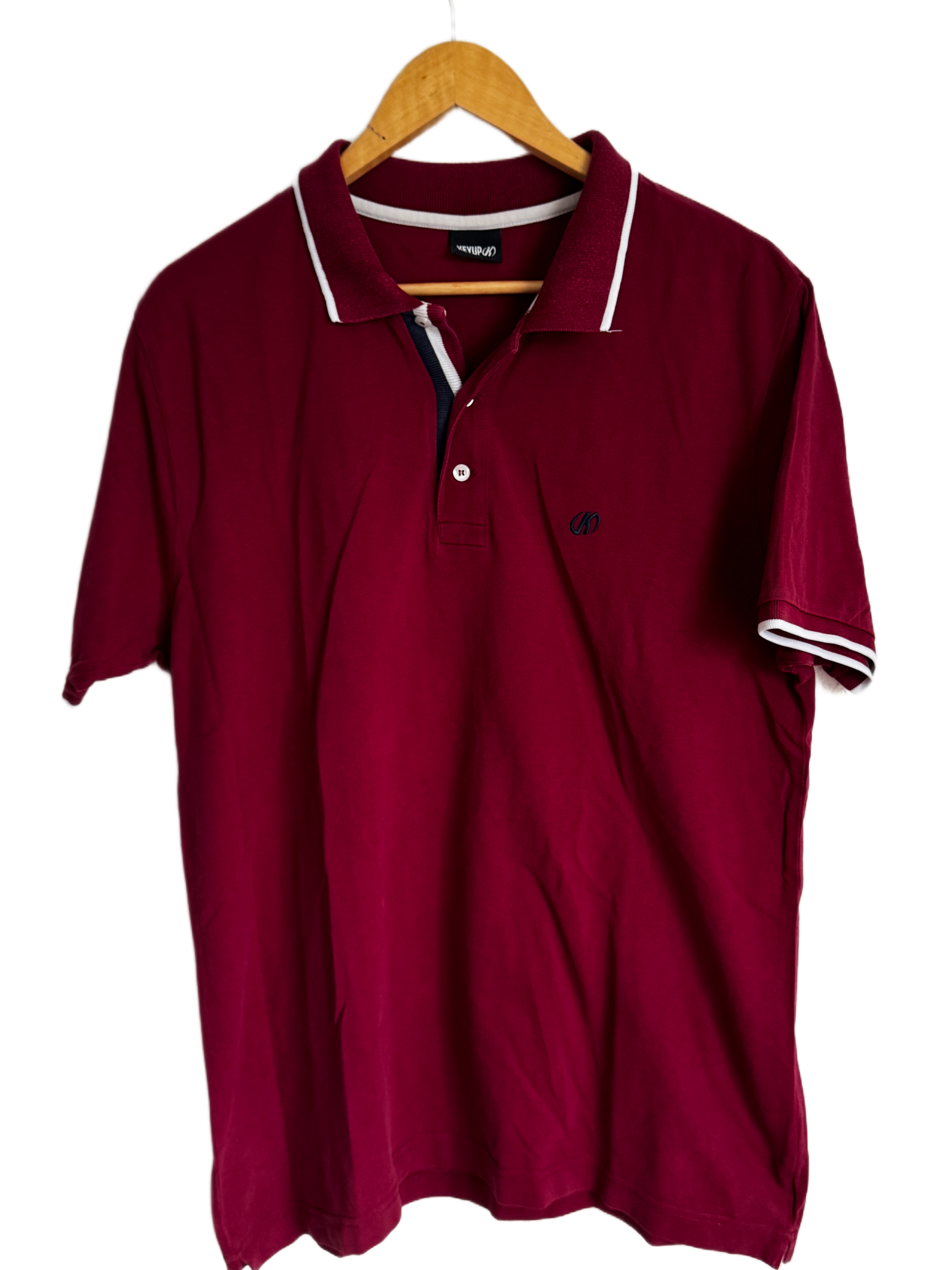 Maroon KeyUp Polo Shirt - Size XL