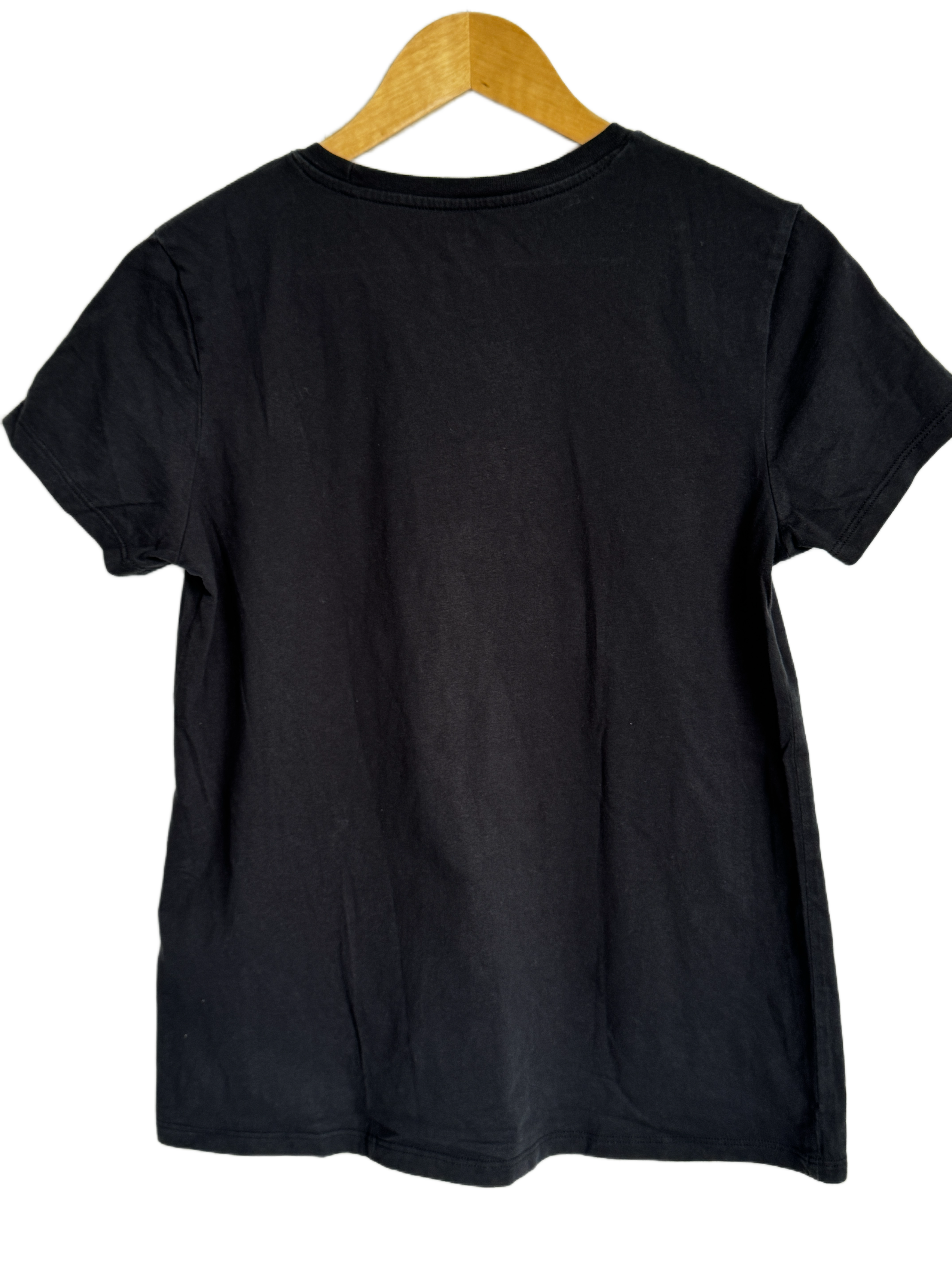 Levi's Black T-shirt with Small Logo and Red Tag - Size M