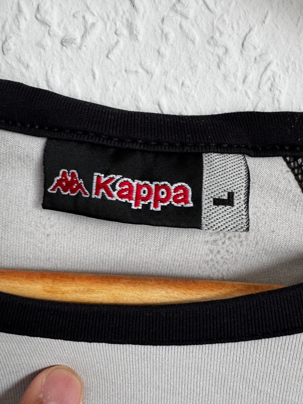Kappa Longsleeve Top with Contrast Stitching and Italian Flag Detail