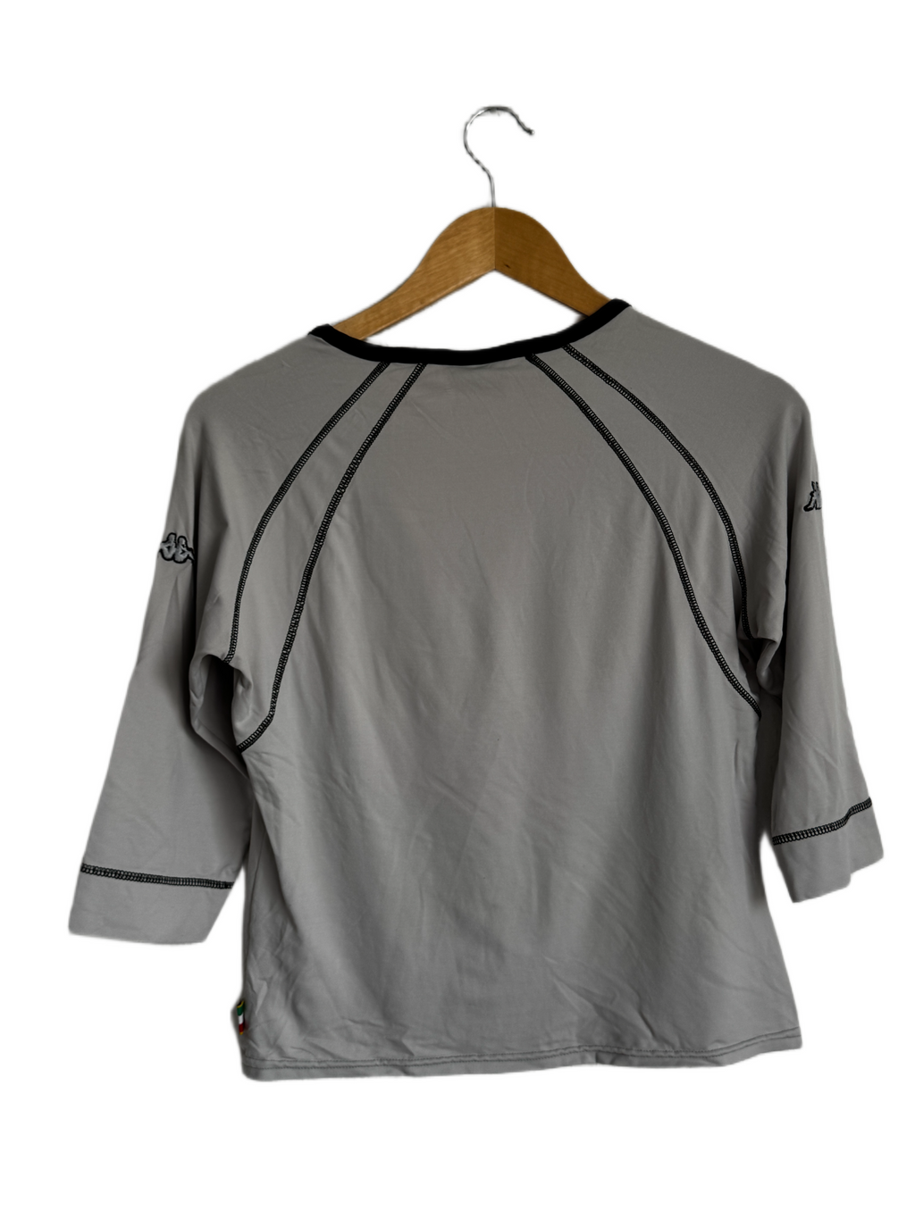 Kappa Longsleeve Top with Contrast Stitching and Italian Flag Detail