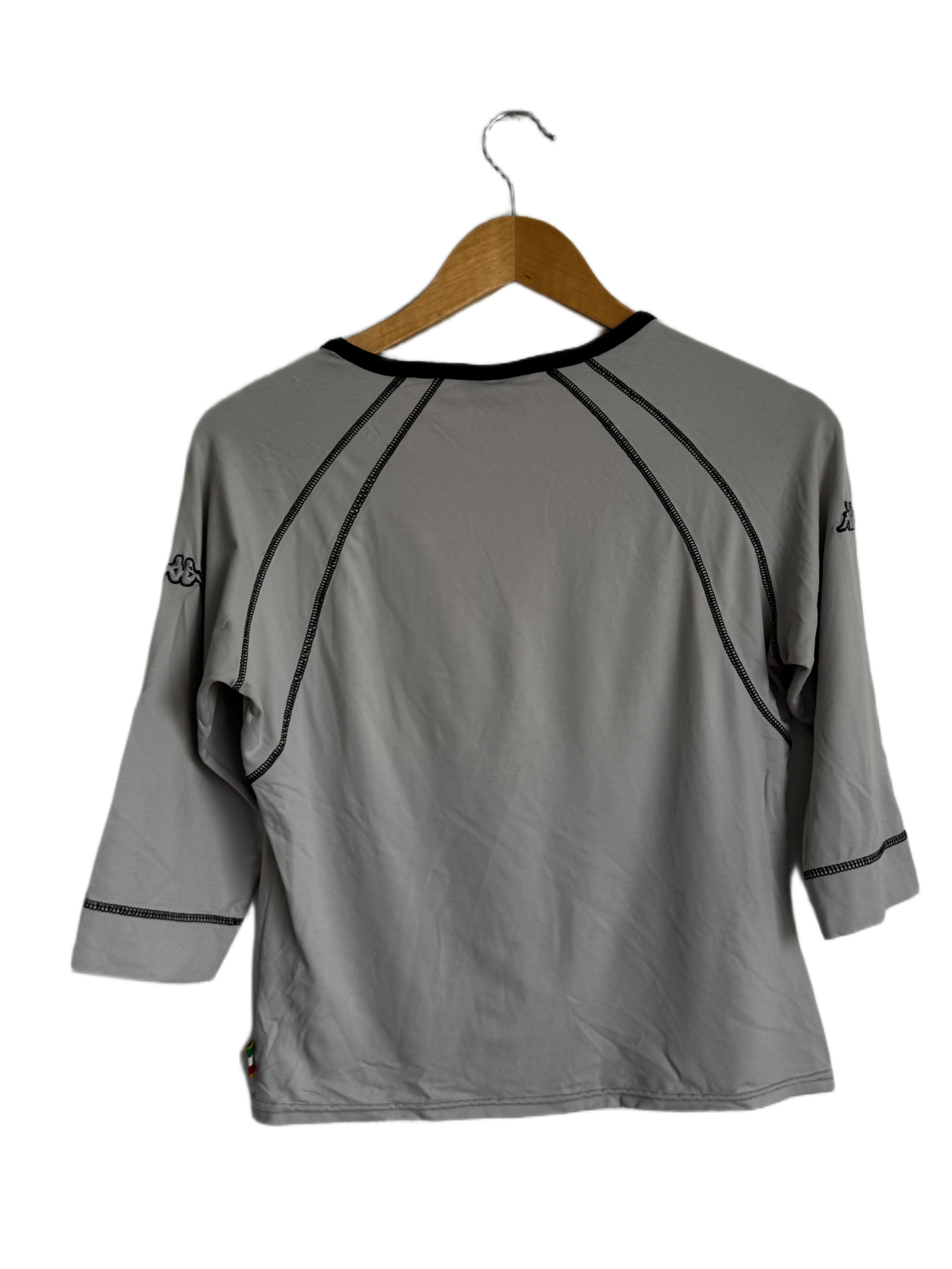 Kappa Longsleeve Top with Contrast Stitching and Italian Flag Detail